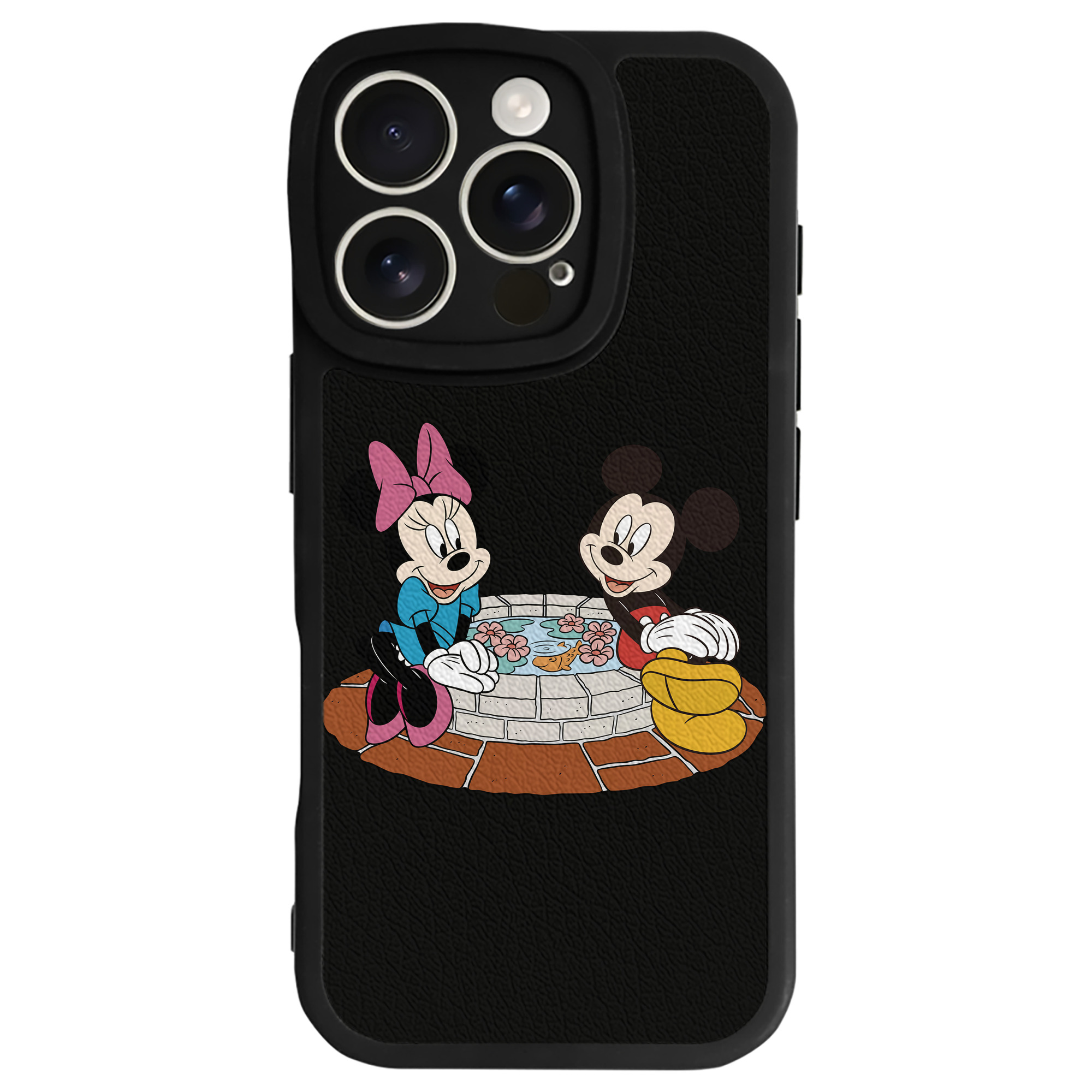 （画像用） ミッキーマウス Mickey Mouse 【iPhone 16シリーズ対応】シリコンスマホケース（レザー調） 材質：シリコン